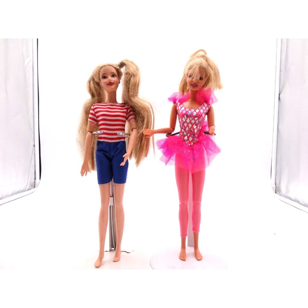 Barbie‎ Doll Vintage 1990s Toy Dolls Pink Stamped 1993 Blue Shorts Stamped 1995